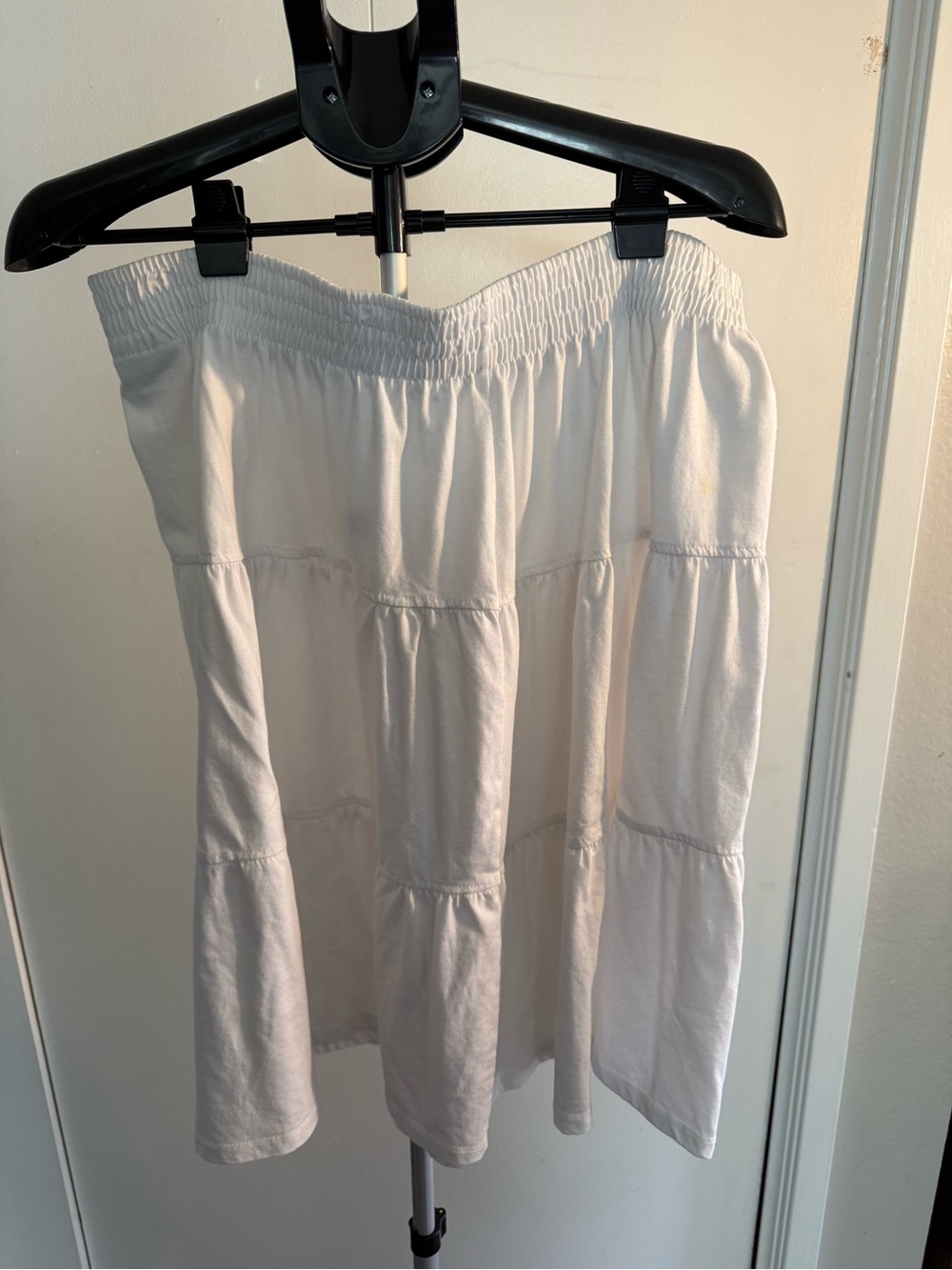 Woman Within White Tiered A-Line Skirt